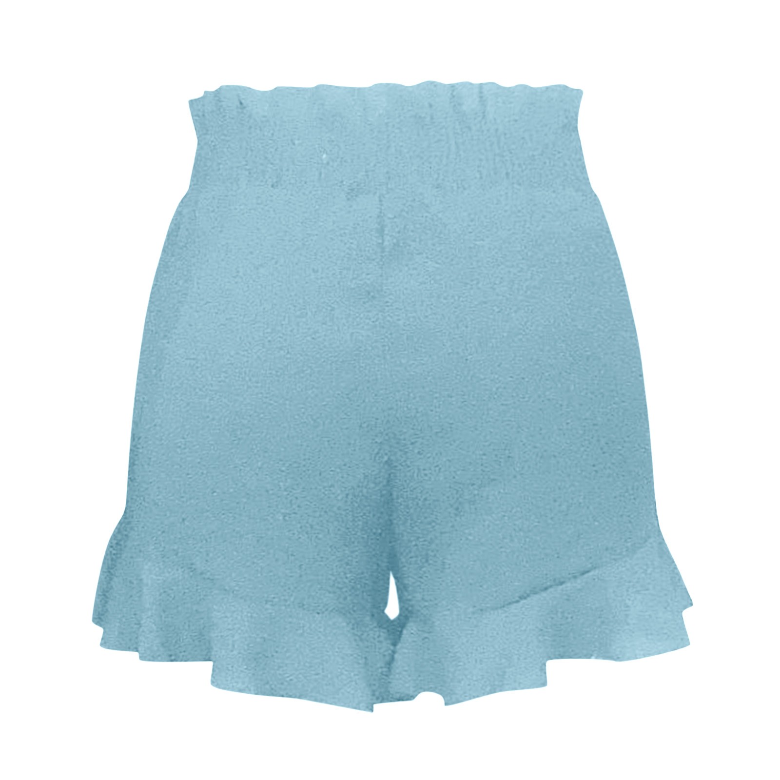 thumbnail image 5 of Falda skate para mujer. Mini shorts de playa cruzados. Shorts de lino con volantes y cintura alta, cintura elástica para looks informales, para ir a nadar o para llevar con ropa urbana. Combínalos, 5 of 5